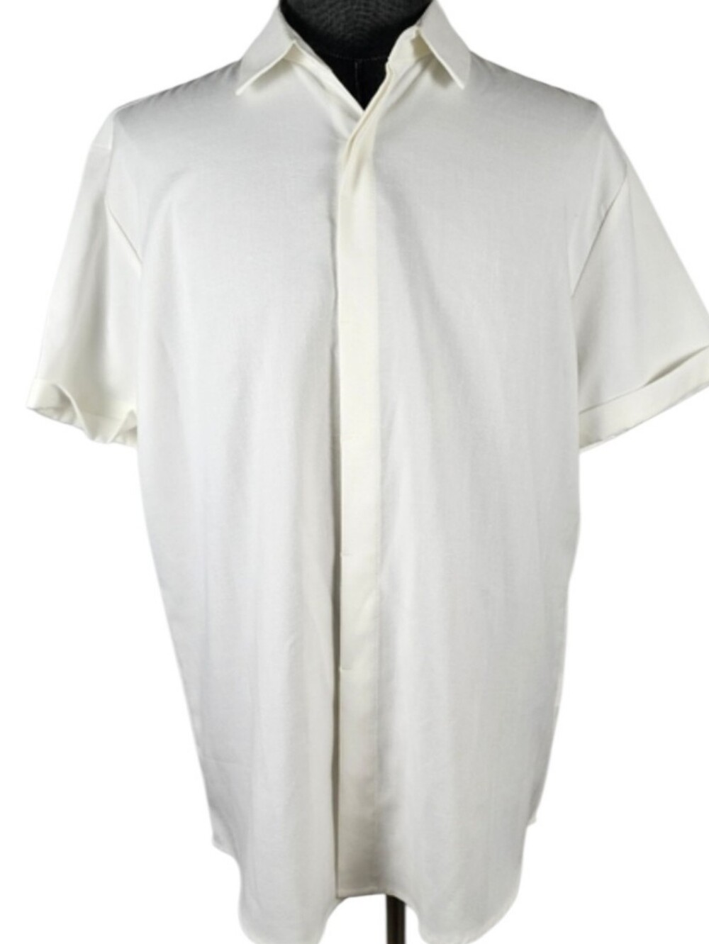 Coofandy Men's Short Sleeve Linen Blend Button Down Vacation Casual Size L
